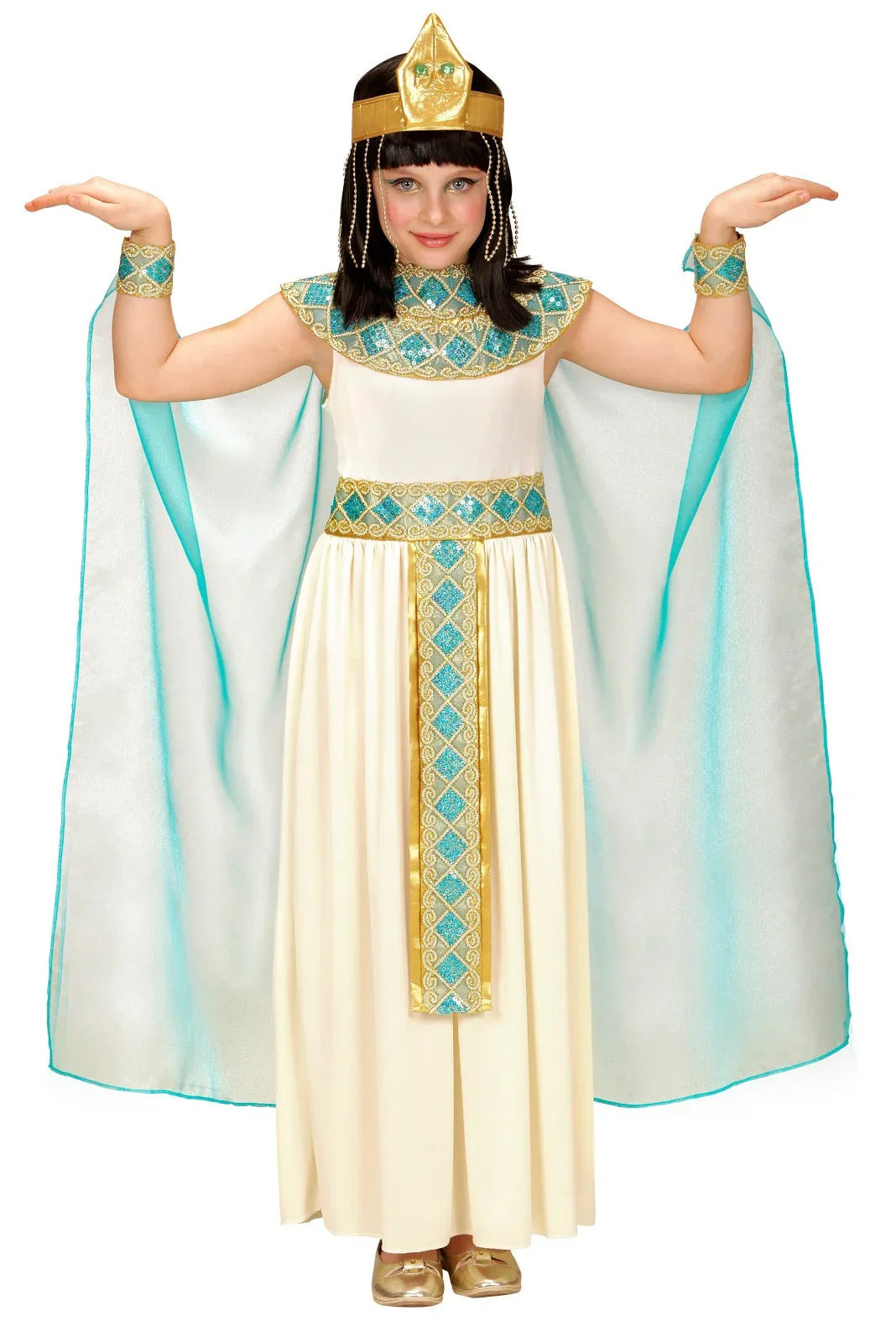 Disfraz de Reina Cleopatra para Niña Egipcios Infantiles Widmann